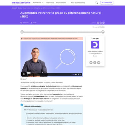 Tutorial Open Class Rooms SEO